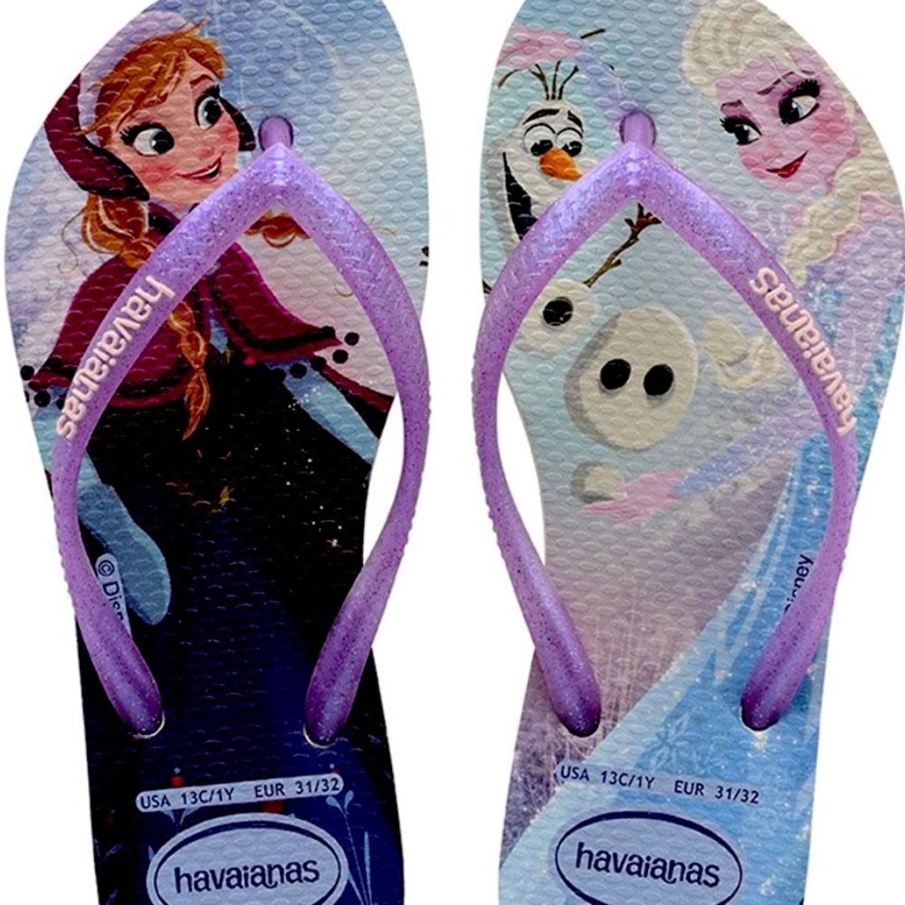 🔥SALE🔥HAVAIANAS |Disney Frozen Purple Flip-flops